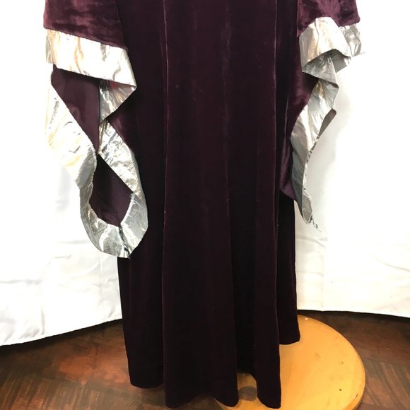 Renaissance Medieval Gothic Plum Velvet Maxi Dress Costume Cinema Secrets EUC - Picture 6 of 12